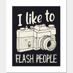 I like to flash People vintage Camera Posters and Art